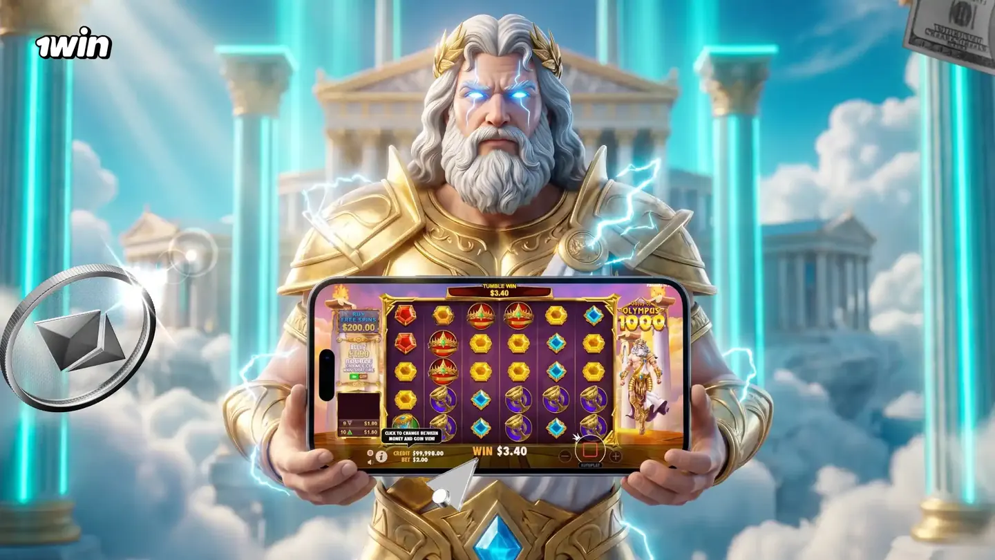 Gates of Olympus, una de las tragamonedas del catálogo de 1win
